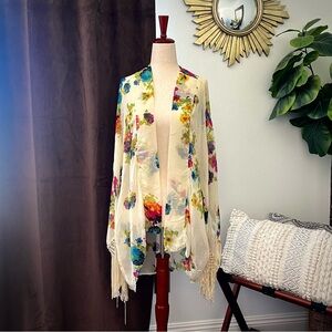 ASOS Floral and Fringe Kimono